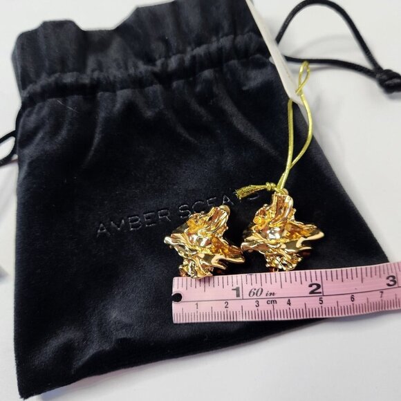 Amber Sceats Reese Earrings 24K Gold Plated New - Picture 3 of 5